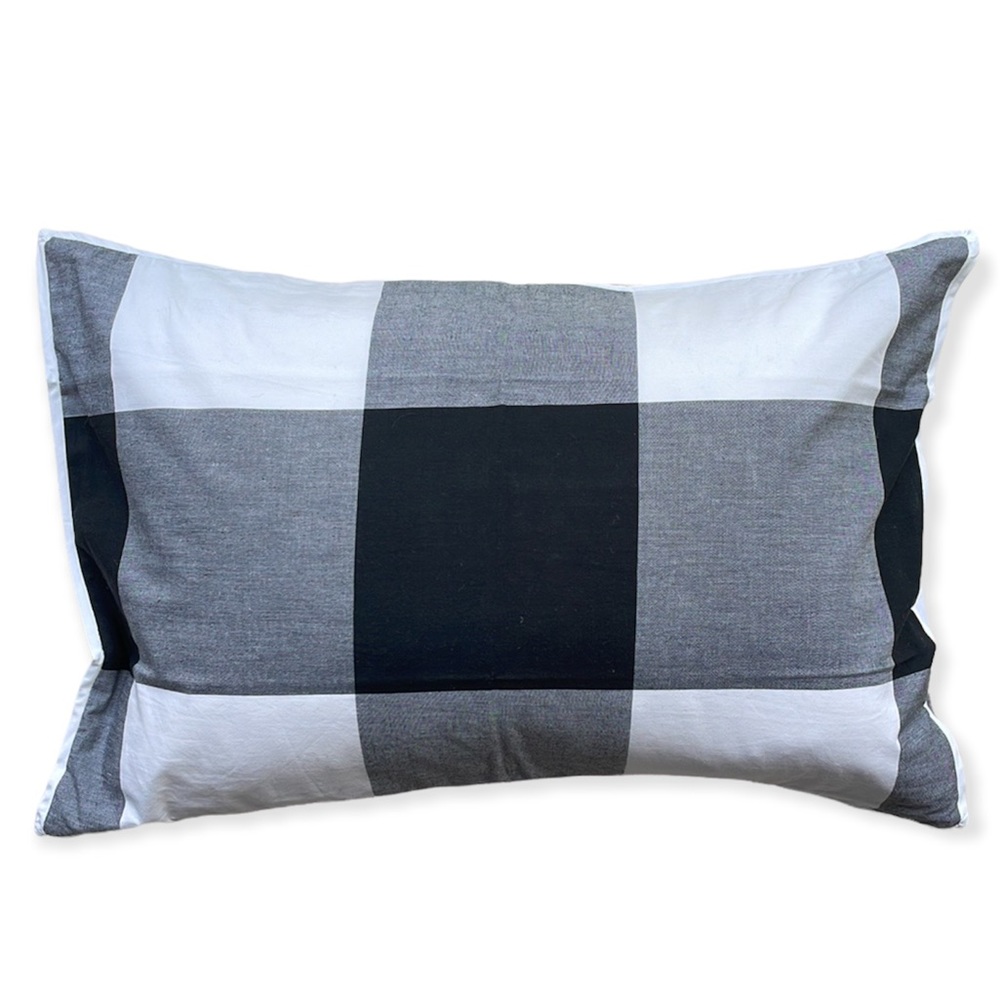 Black Buffalo Check Pillow Cover - Serena & Lily